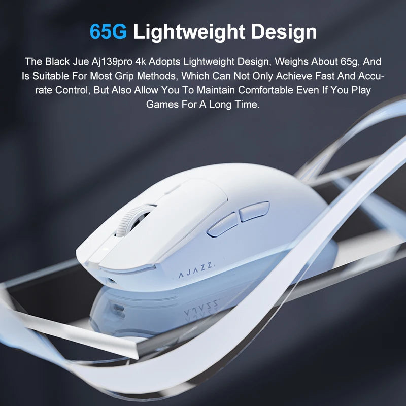 Ajazz AJ139PRO 4K Wireless Mouse 4000HZ 26000dpi I Wired Gaming Mouse PAW3395 for Gaming Laptop Tablet PC Optical